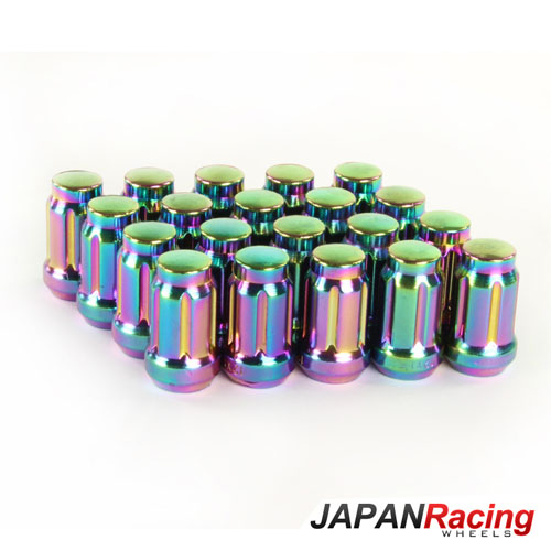 Japan Racing Lug Nuts Schmiedestahl Kurz Neo Chrome - M12x1.5  20 Stck